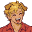 Kai, a golden-haired dogfolk man with floppy ears.